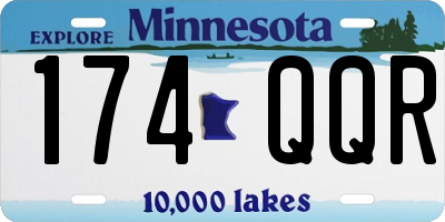 MN license plate 174QQR