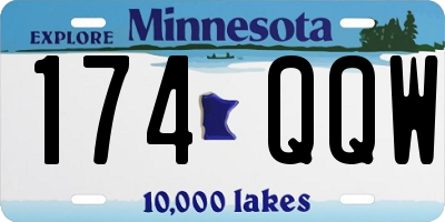 MN license plate 174QQW
