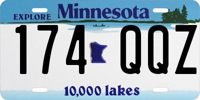 MN license plate 174QQZ