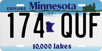 MN license plate 174QUF