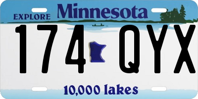 MN license plate 174QYX