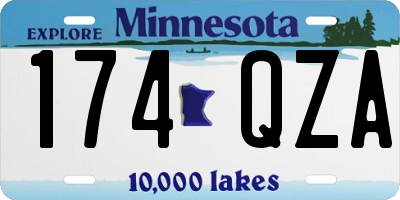 MN license plate 174QZA
