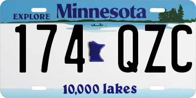 MN license plate 174QZC