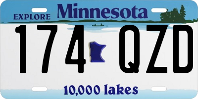 MN license plate 174QZD
