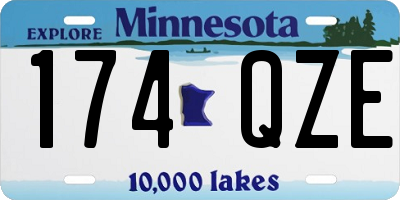 MN license plate 174QZE