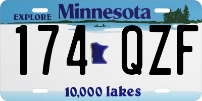 MN license plate 174QZF
