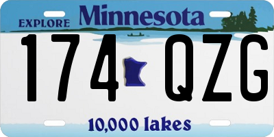 MN license plate 174QZG