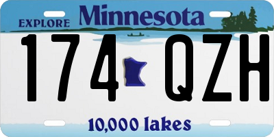 MN license plate 174QZH