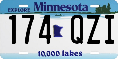 MN license plate 174QZI