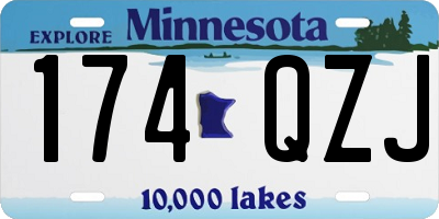 MN license plate 174QZJ
