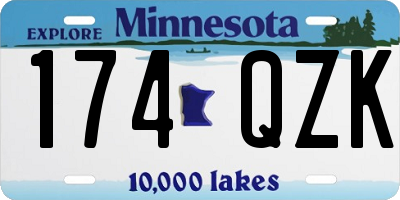 MN license plate 174QZK