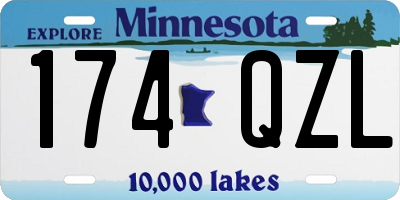 MN license plate 174QZL
