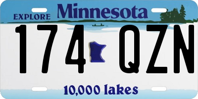 MN license plate 174QZN