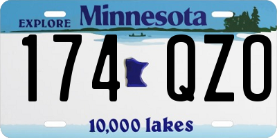 MN license plate 174QZO
