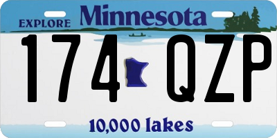 MN license plate 174QZP
