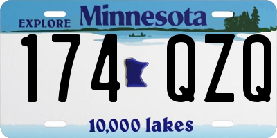 MN license plate 174QZQ