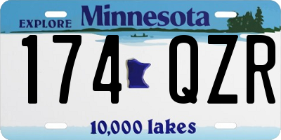 MN license plate 174QZR