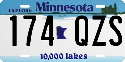 MN license plate 174QZS