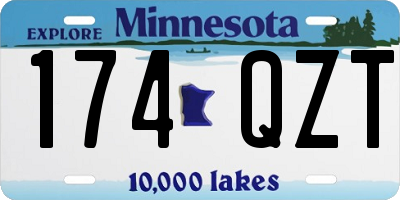 MN license plate 174QZT