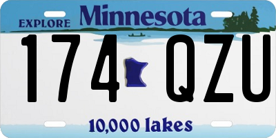 MN license plate 174QZU
