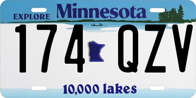 MN license plate 174QZV
