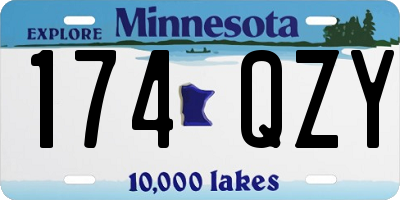 MN license plate 174QZY