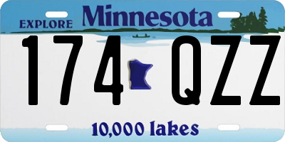 MN license plate 174QZZ