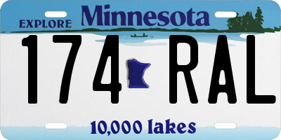 MN license plate 174RAL