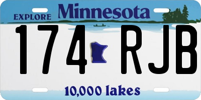 MN license plate 174RJB