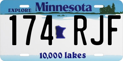 MN license plate 174RJF
