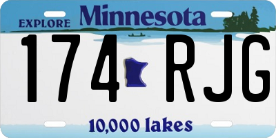 MN license plate 174RJG