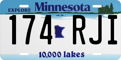 MN license plate 174RJI