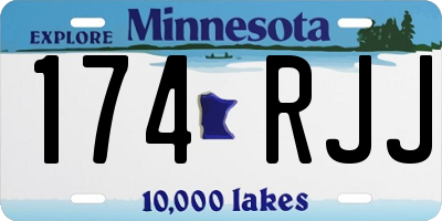 MN license plate 174RJJ