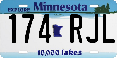 MN license plate 174RJL