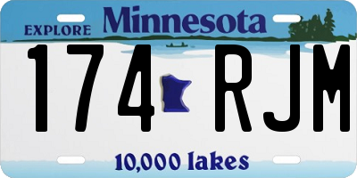 MN license plate 174RJM