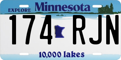 MN license plate 174RJN