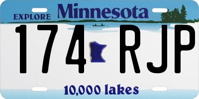 MN license plate 174RJP