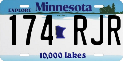 MN license plate 174RJR
