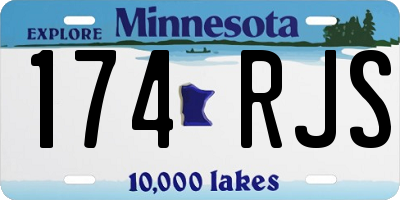 MN license plate 174RJS