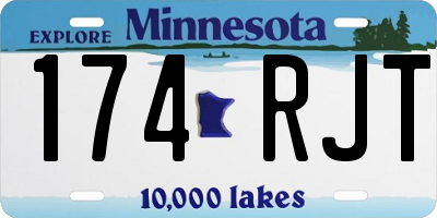 MN license plate 174RJT