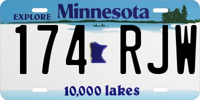 MN license plate 174RJW