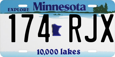 MN license plate 174RJX