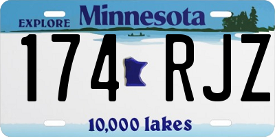 MN license plate 174RJZ