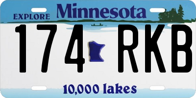MN license plate 174RKB
