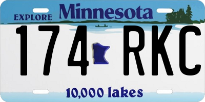 MN license plate 174RKC