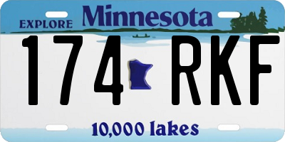 MN license plate 174RKF