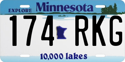 MN license plate 174RKG