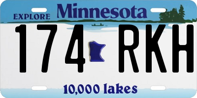 MN license plate 174RKH