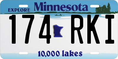 MN license plate 174RKI