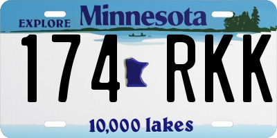 MN license plate 174RKK